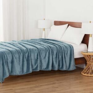 Berkshire Life EcoSoft Plush Polyester Blanket Queen Blue